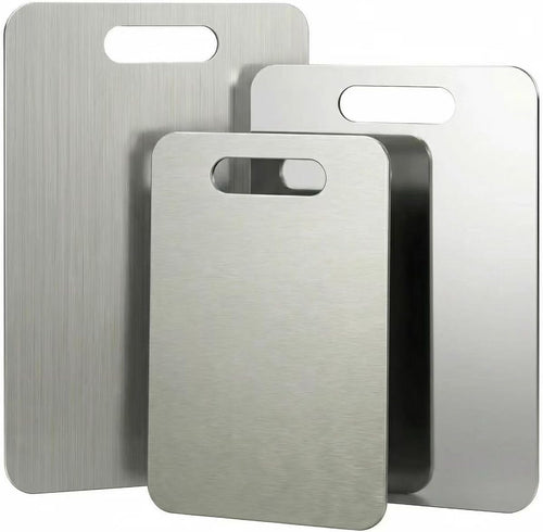 3 PCS Stainless Steel Cutting Boards, 304 Metal Cutting Boards for Kitchen