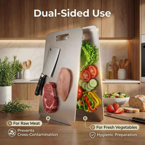 3 PCS Stainless Steel Cutting Boards, 304 Metal Cutting Boards for Kitchen